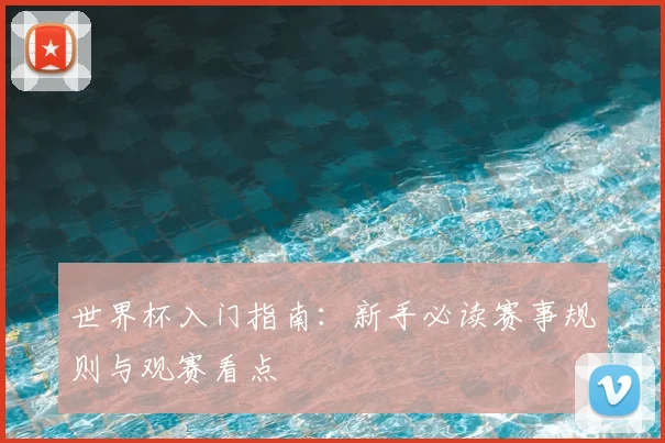世界杯入门指南：新手必读赛事规则与观赛看点